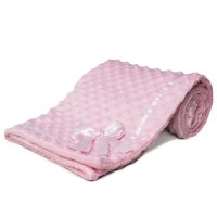 FBP242-P: Pink Bubble Sherpa Wrap w/Bow